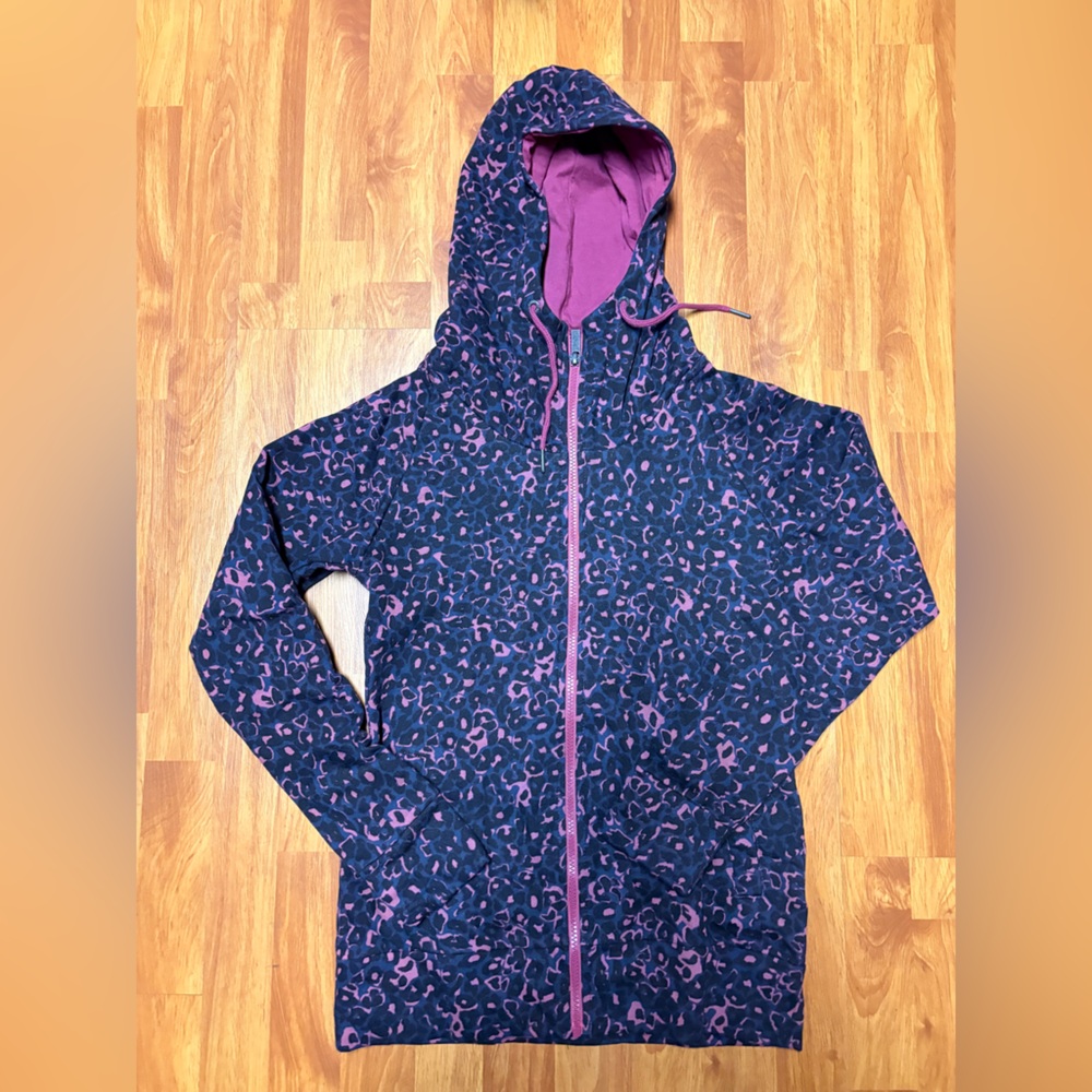 NWT: Bench Black and Pink Leopard Patterned Hoodie
